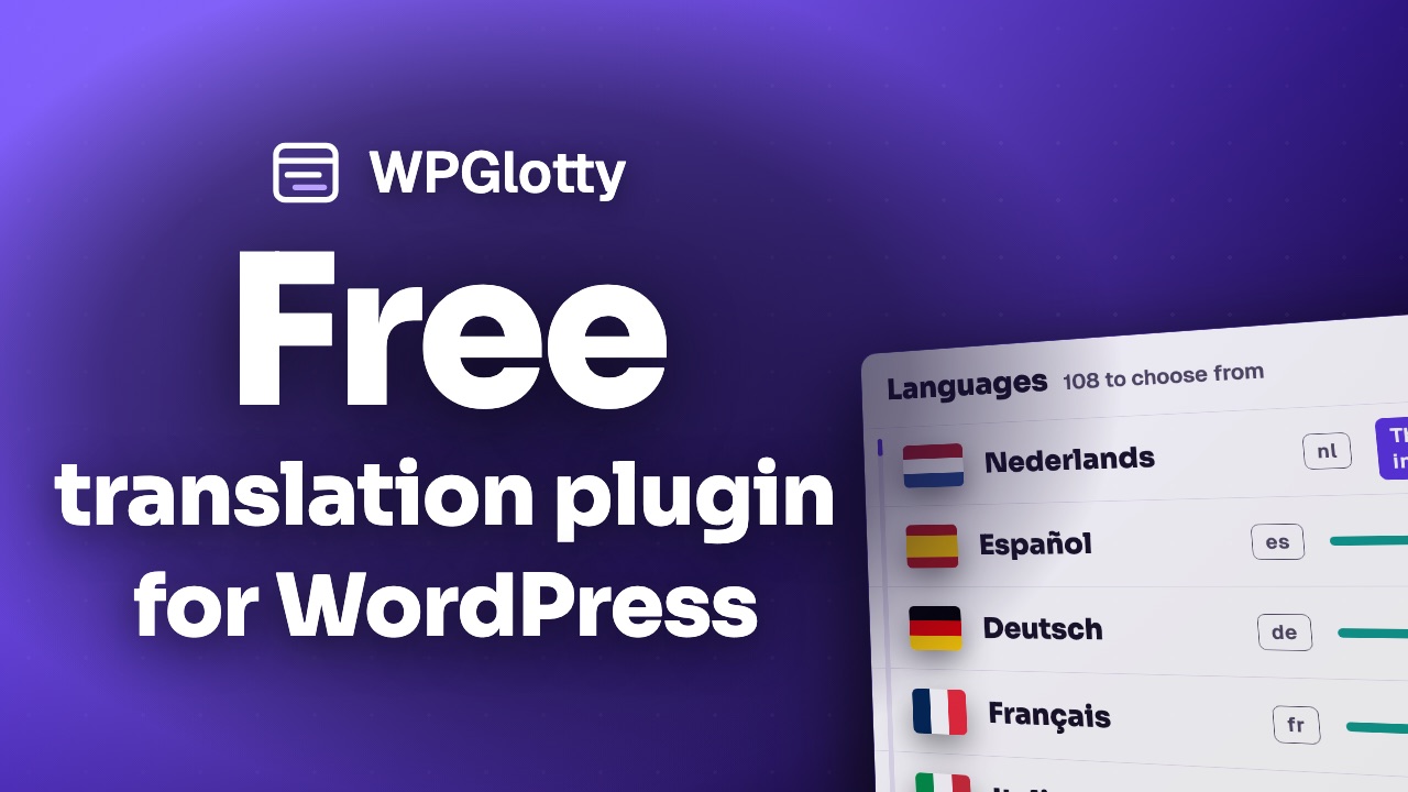 WPGlotty, a free translation plugin for WordPress